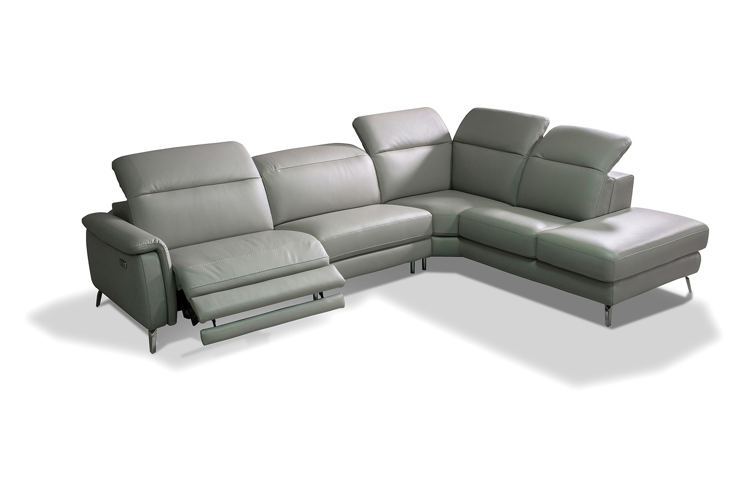 Bellini Oxford Sectional - Gray, Right Hand Facing