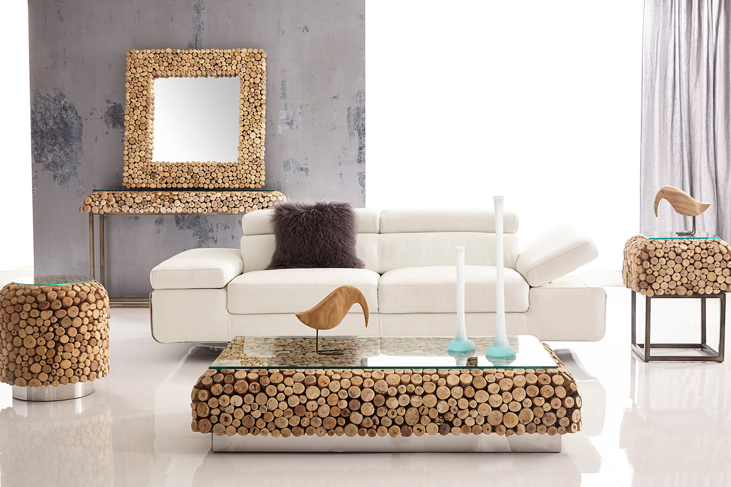 Bellini - Pebble Sofa Table in Natural Driftwood