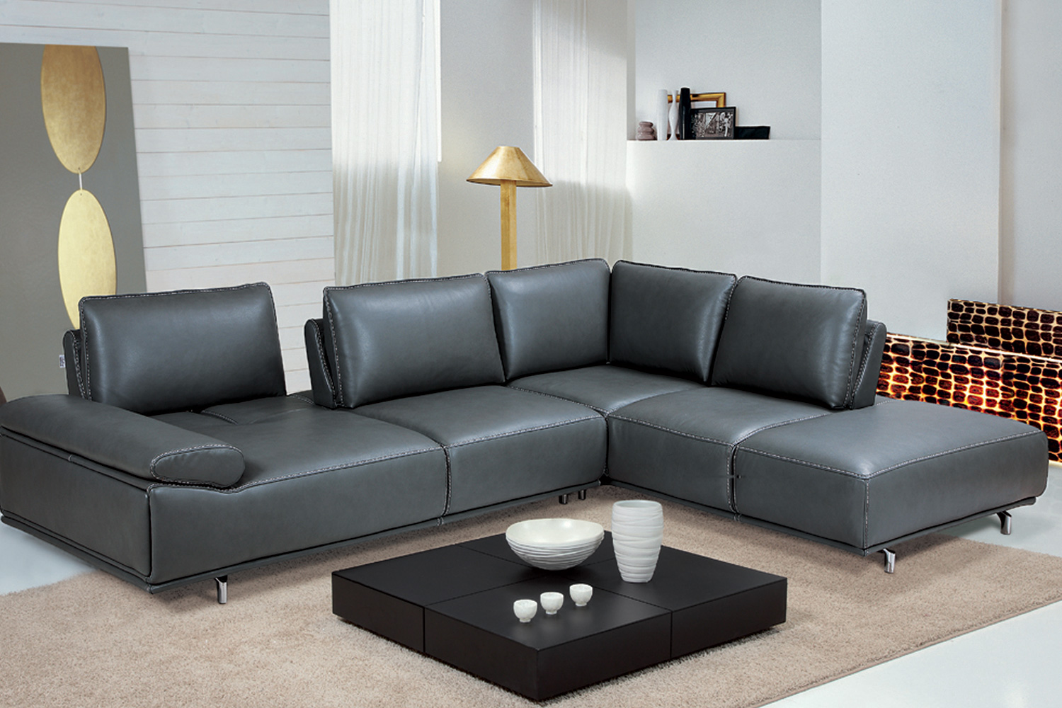 Bellini - Roxanne Sectional with Adjustable Back and Arm Cushions