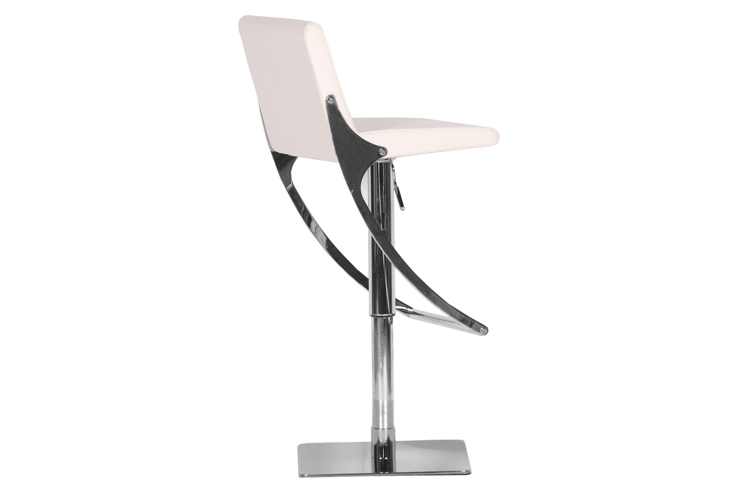 Bellini Sonic Swivel Hydraulic Barstool - White