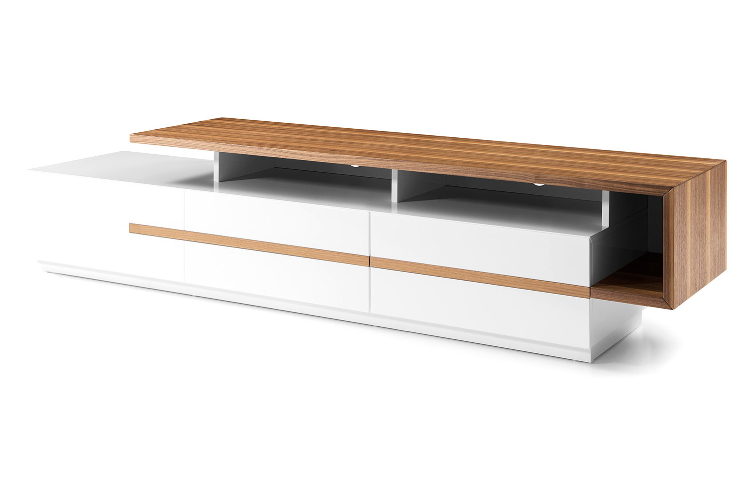 Bellini - Walter TV Stand in White/Walnut