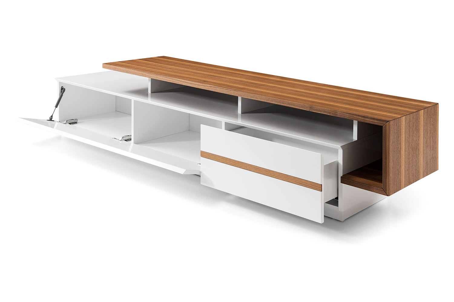 Bellini - Walter TV Stand in White/Walnut