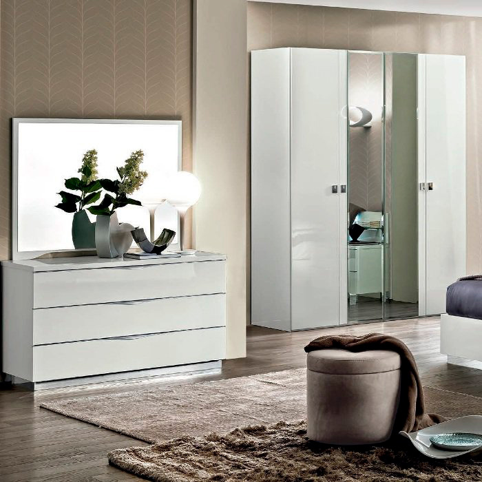 Camelgroup Onda 4-Door Wardrobe - White