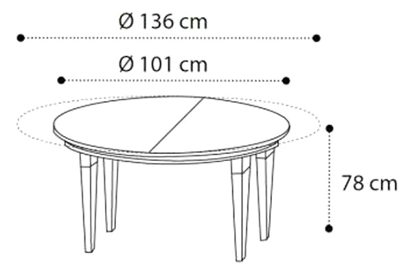 Camelgroup Treviso Day Round Dining Table - Cherry Wood