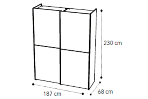 Camelgroup™ Platinum 2-Sliding Door Wardrobe - Silver Birch