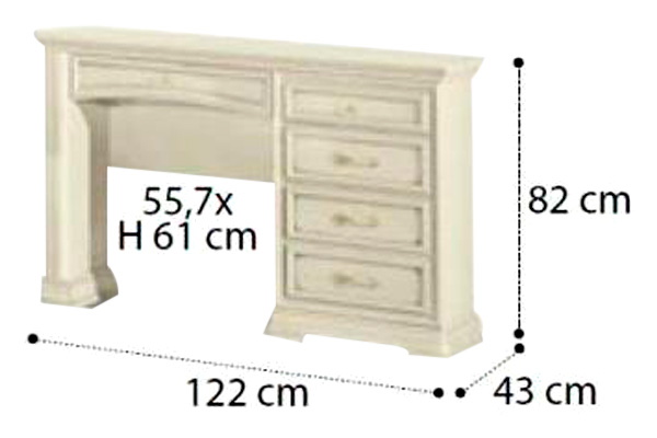 Camelgroup Vanity Mini Dresser with Drawer - Ivory