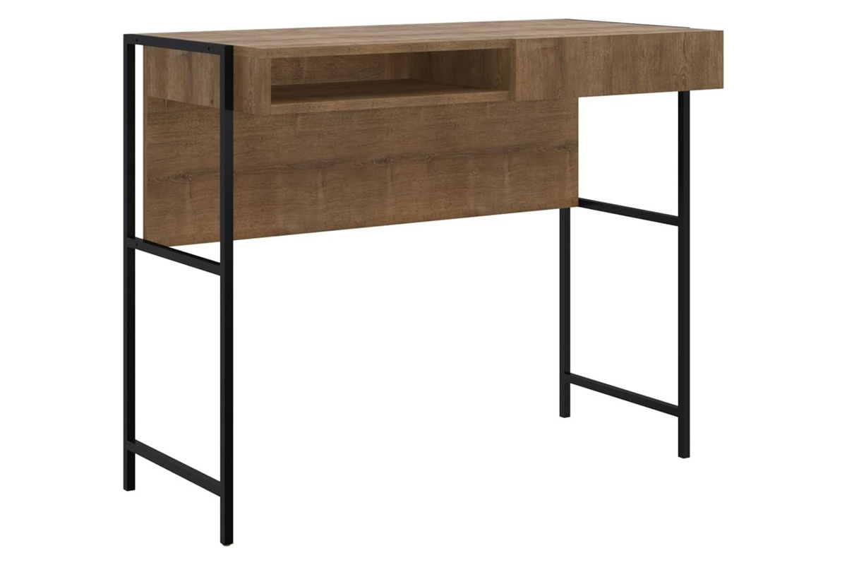 Casabianca - Clark Office Desk with Storage in Walnut, Chipboard