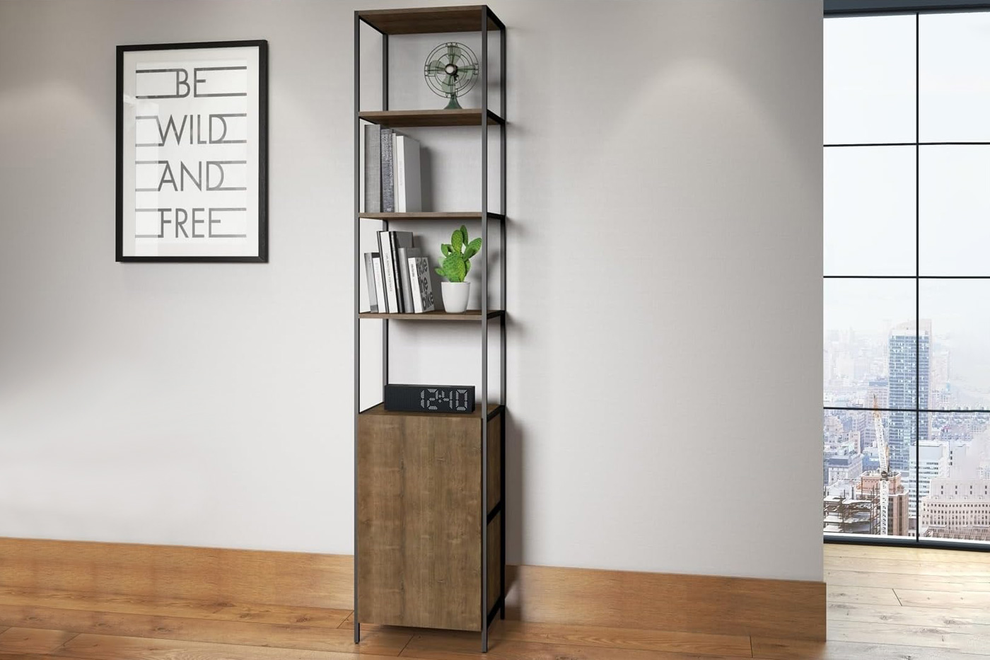 Casabianca - Clark Bookcase in Walnut, MDF