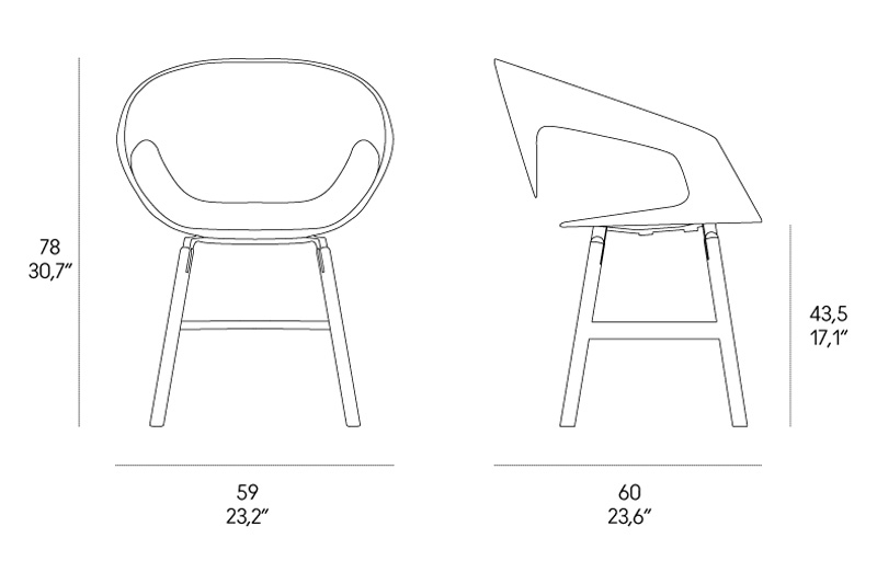 Casamania™ Vad Wood Polypropylene Chair - White