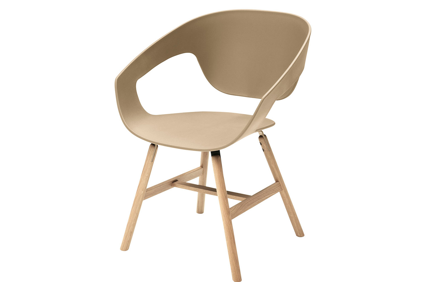 Casamania™ Vad Wood Polypropylene Chair - Beige