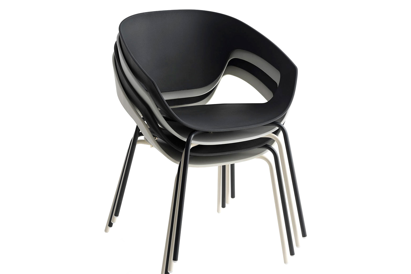 Casamania™ Vad Stackable Polypropylene Chair - Black