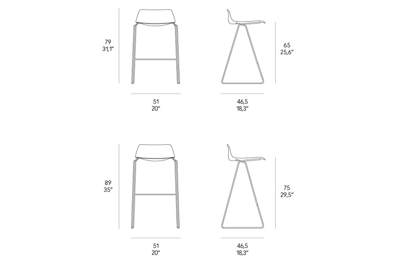 Casamania™ Pressious Bar stool - 31.1"