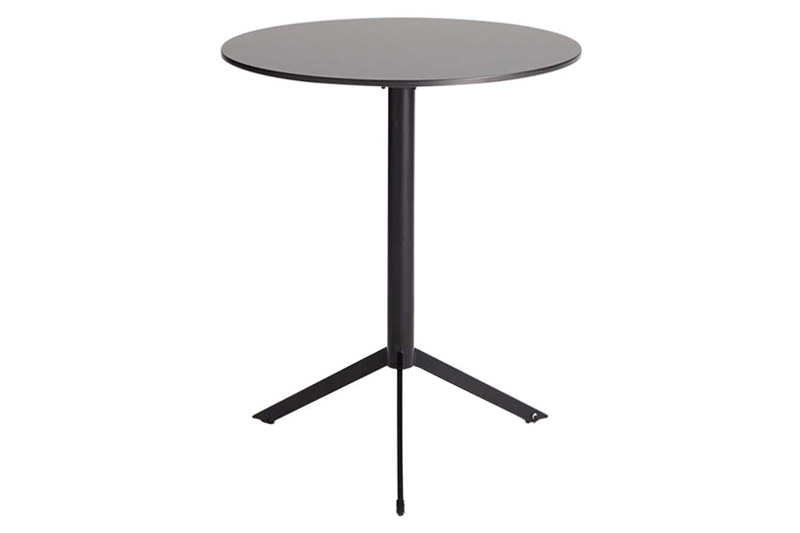 Casamania™ T4 Bistrot Round Cafe Bar Table - Black HPL Top