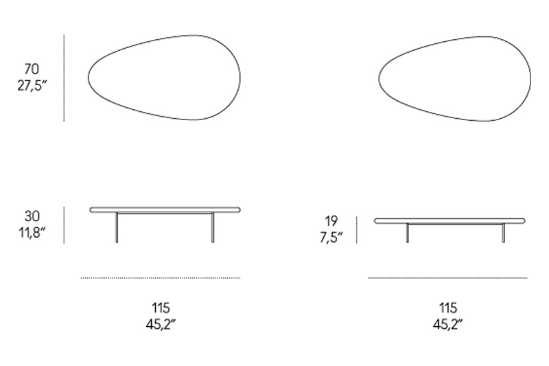 Casamania™ Lily Wood Coffee Table - Walnut