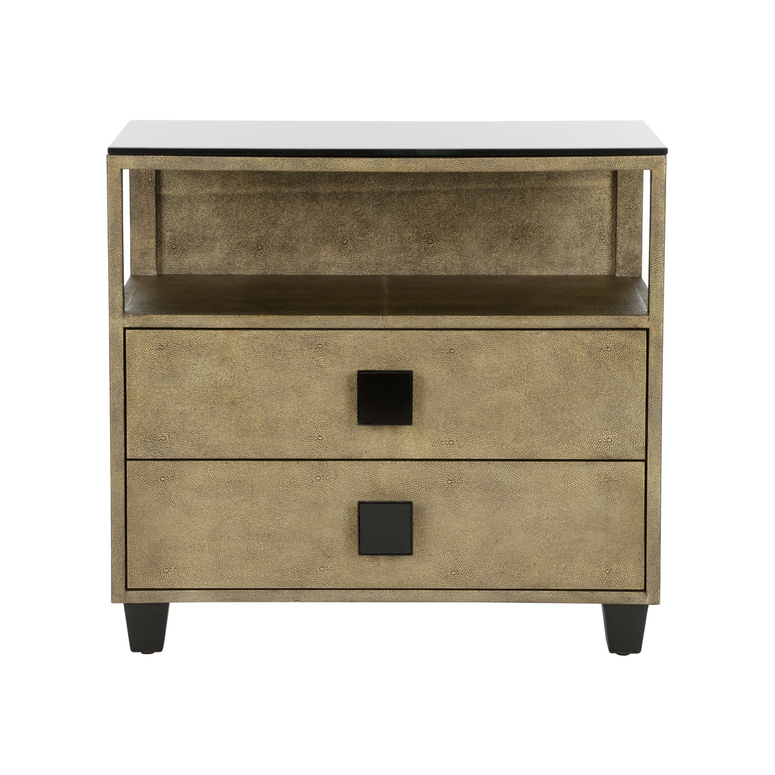 Chelsea House - Pendry Nightstand in Antique Gold/Black