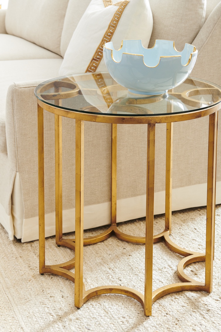 Chelsea House - Lisette Side Table in Antique Gold