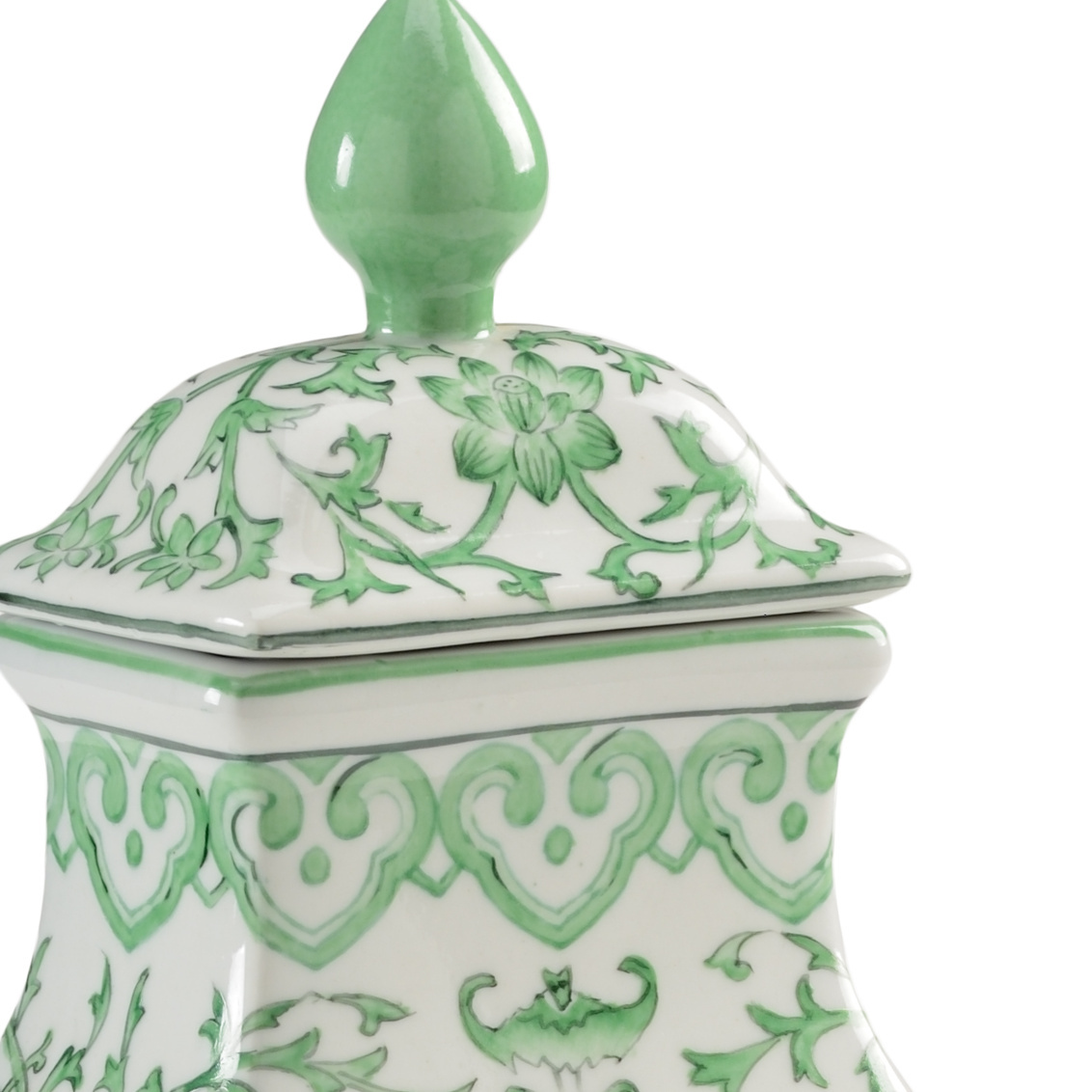 Chelsea House Covered Lotus Leaf Vase - Green