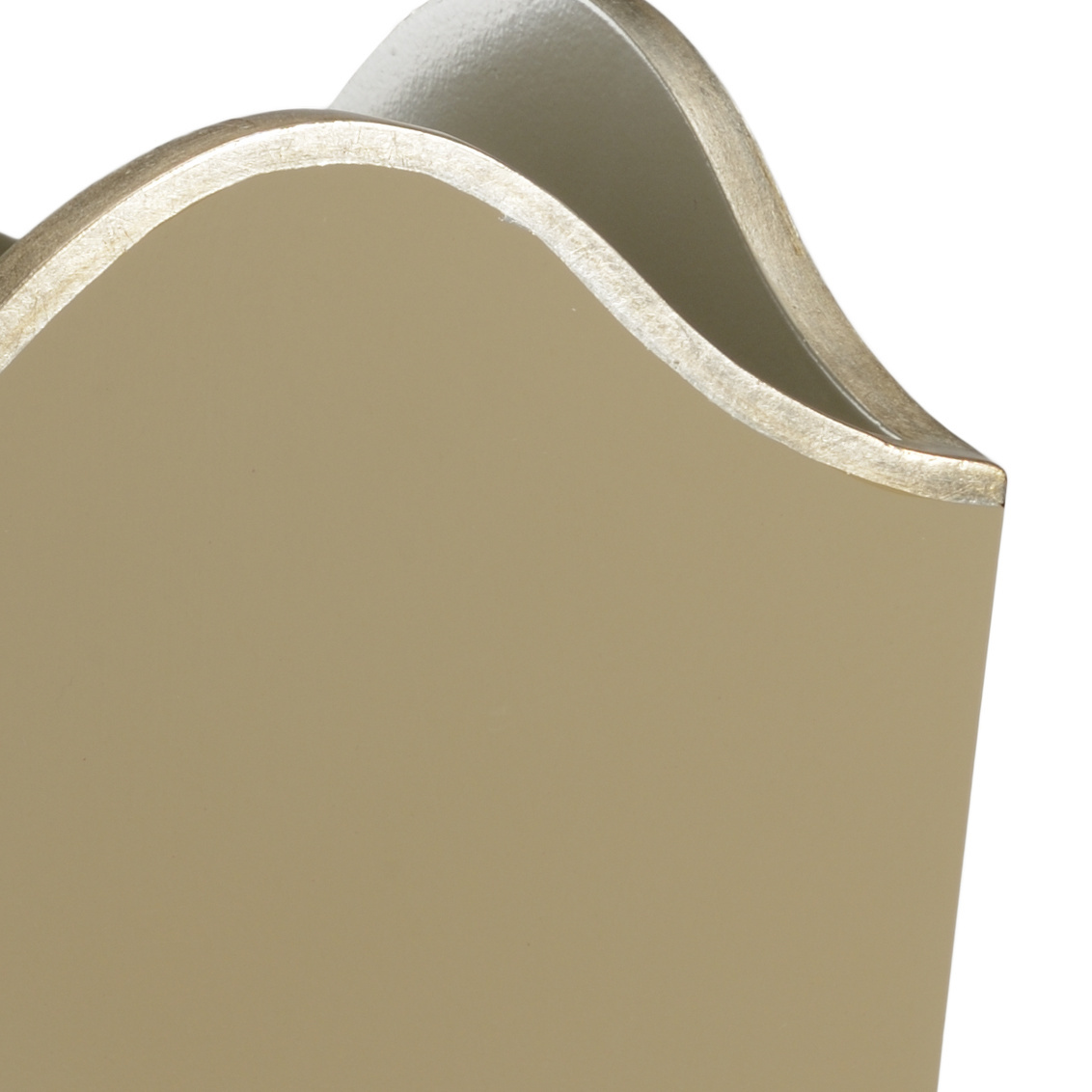 Chelsea House - Waste Bin With Silver Leaf Top Edge in Taupe