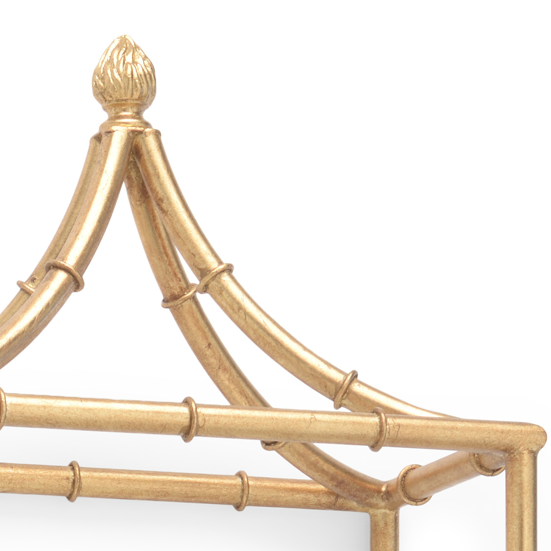 Chelsea House - Pagoda Wall Shelf in Gold Leaf/Clear