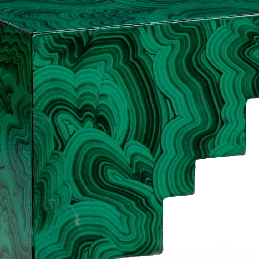 Chelsea House - Malachite Cut Corner Table in Malachite