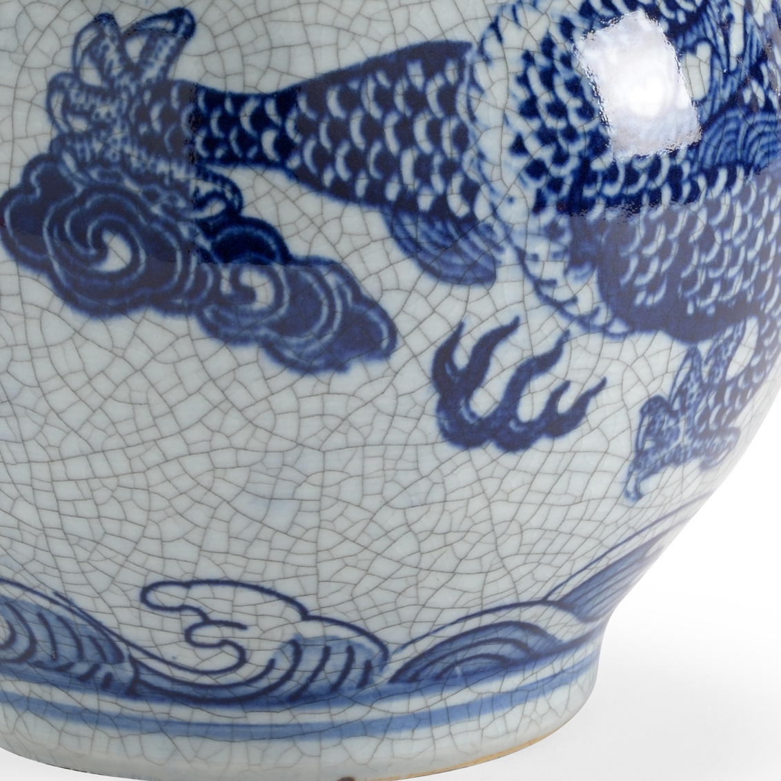 Chelsea House - Dragon Crackle Vase in Hand Painted