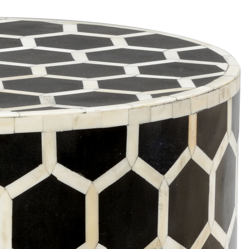 Chelsea House Lincoln Side Table - Black/White