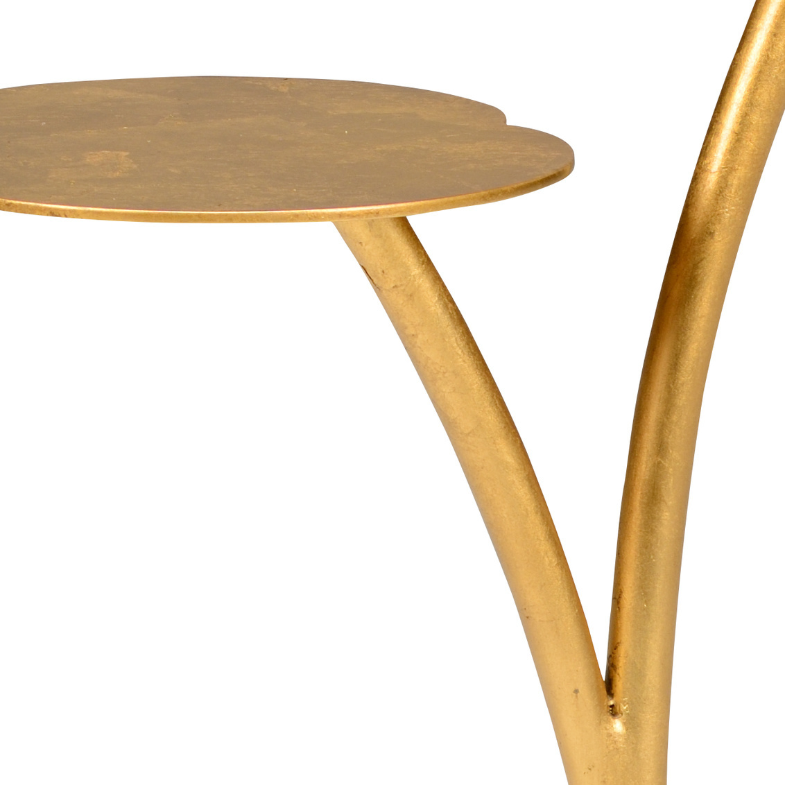 Chelsea House - Leaf Side Table in Antique Gold Leaf