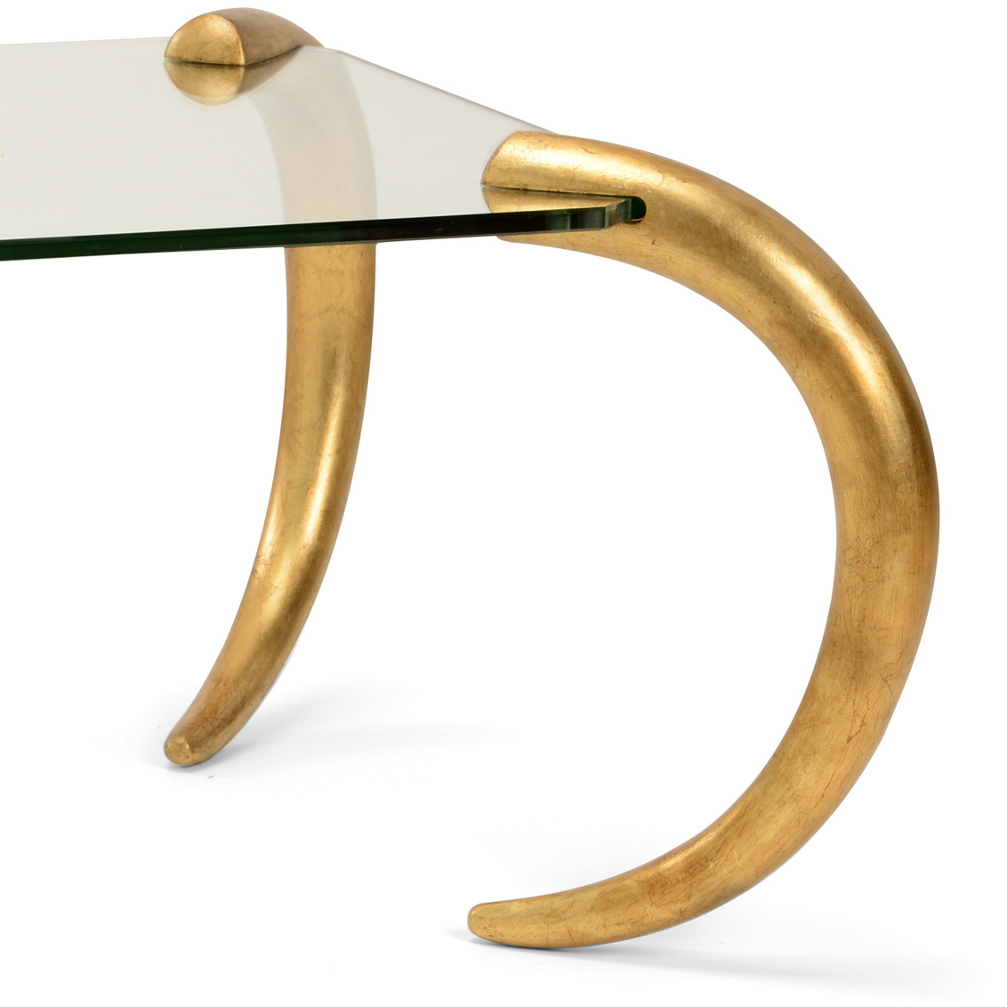 Chelsea House - Horn Cocktail Table in Antique Gold Leaf