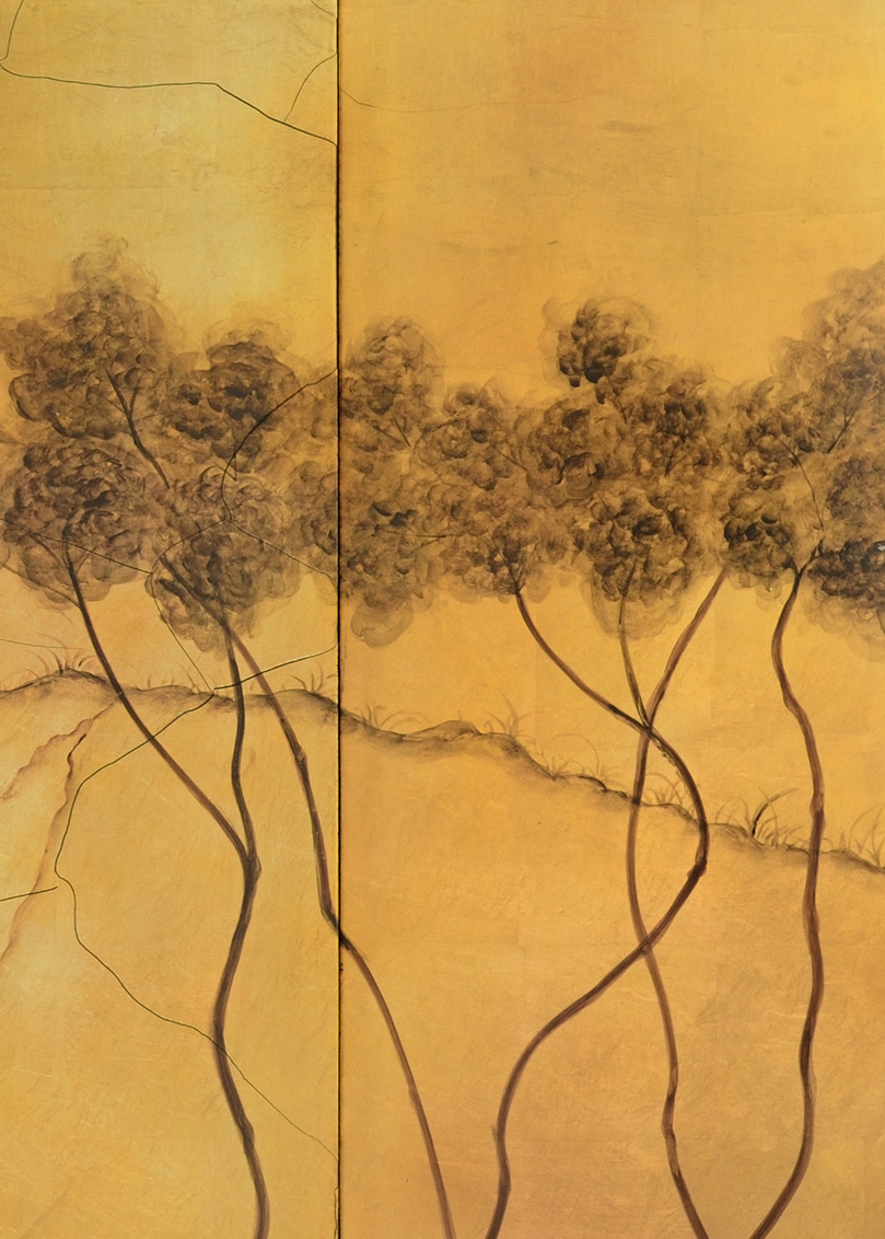 Chelsea House - Landscape Panels in Antique Gold Leaf