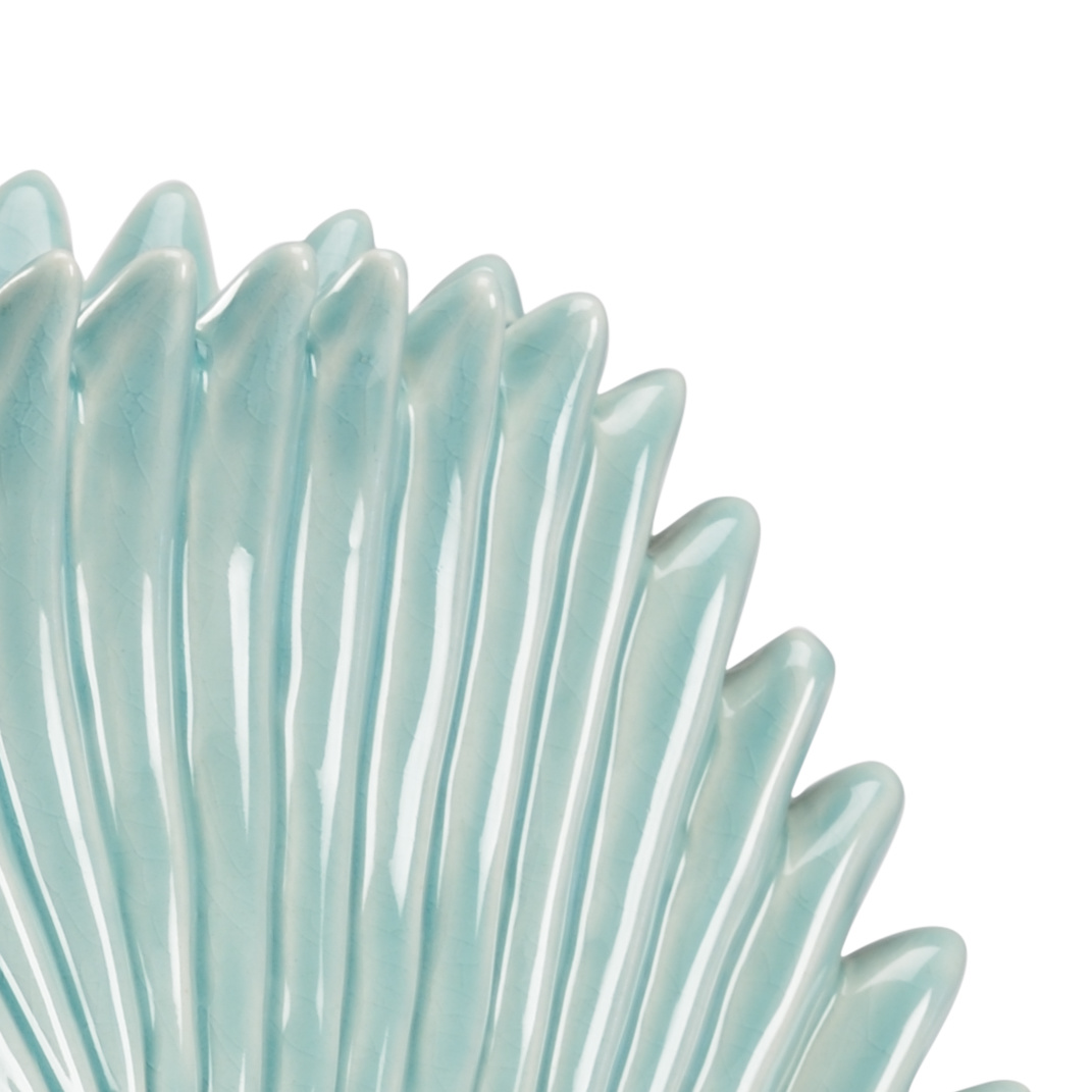 Chelsea House - Palm Leaf Vase in Seafoam