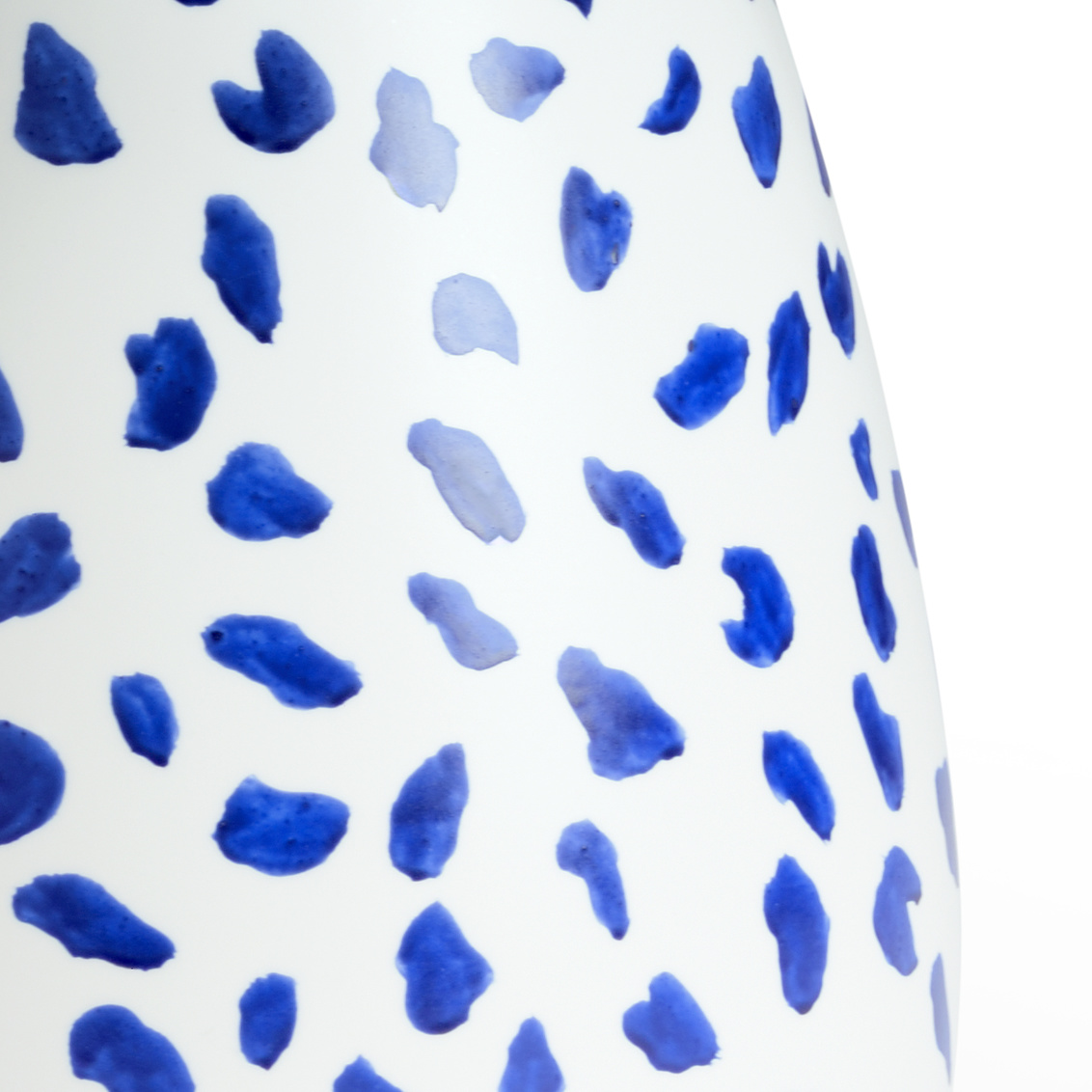 Chelsea House - Tokyo Vase in Off White/Cobalt