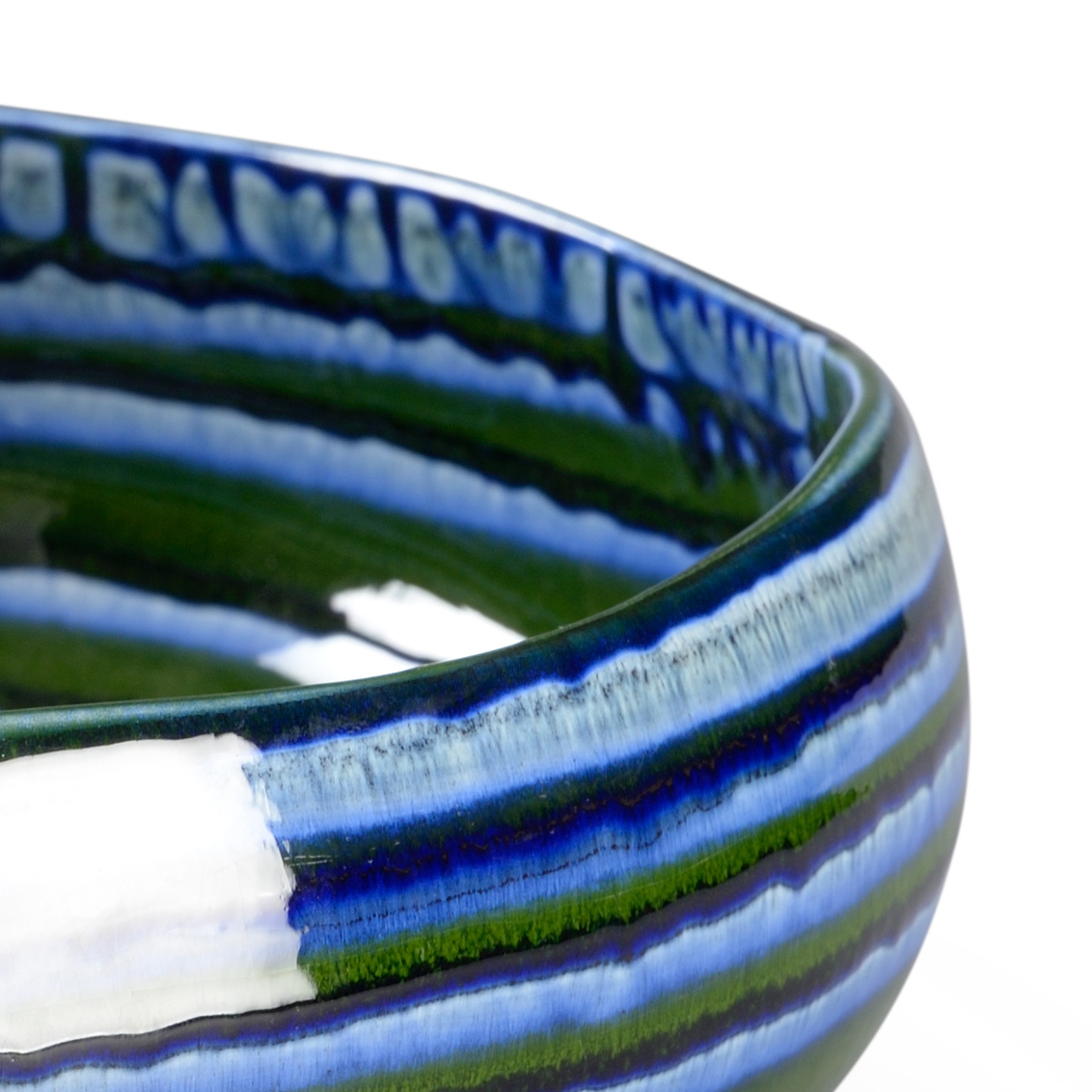 Chelsea House - Swirl Bowl in Blue/Green