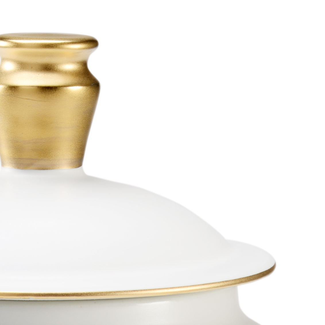 Chelsea House - Panji Vase in Matte White/Metallic Gold