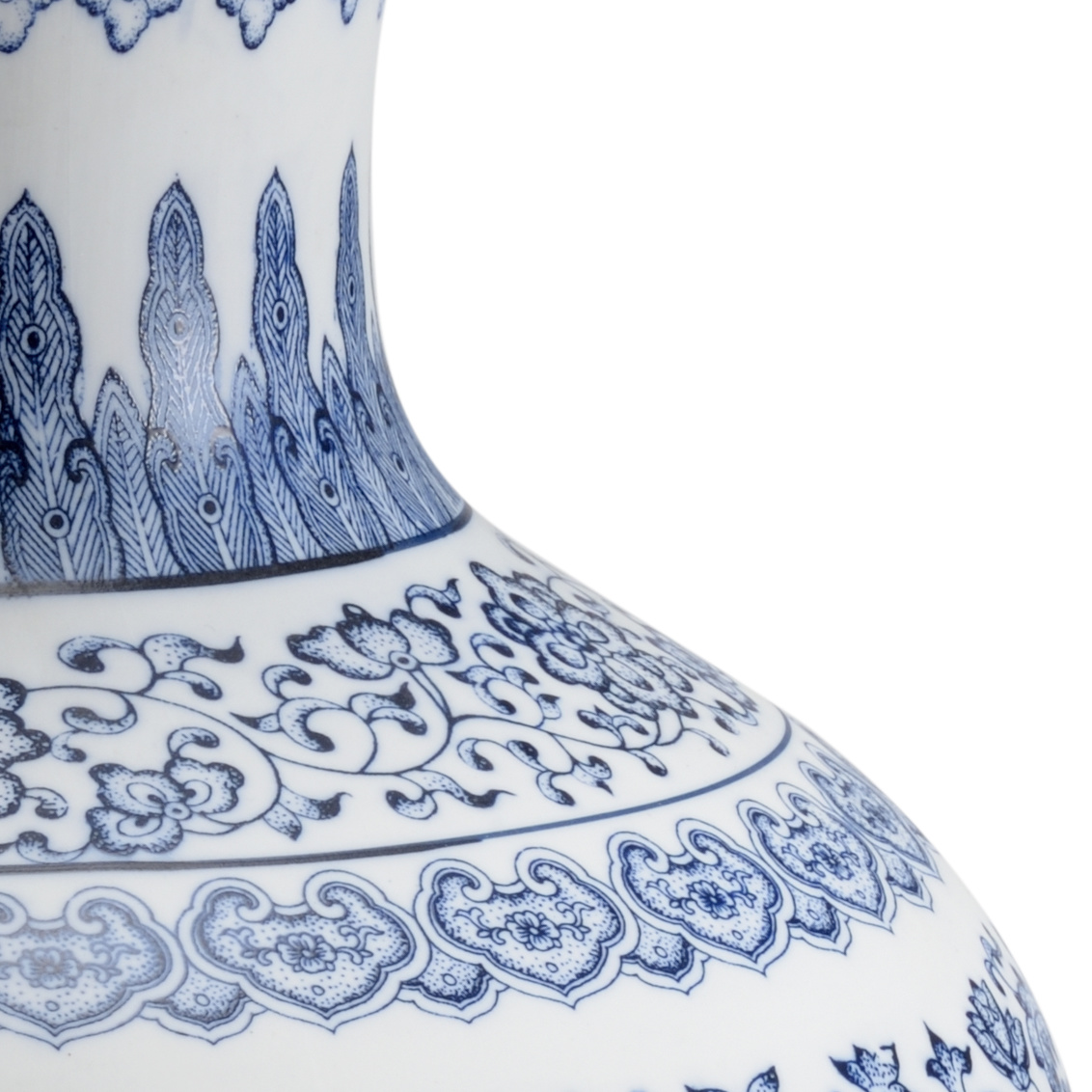 Chelsea House - Kofun Urn in White/Blue/Matte