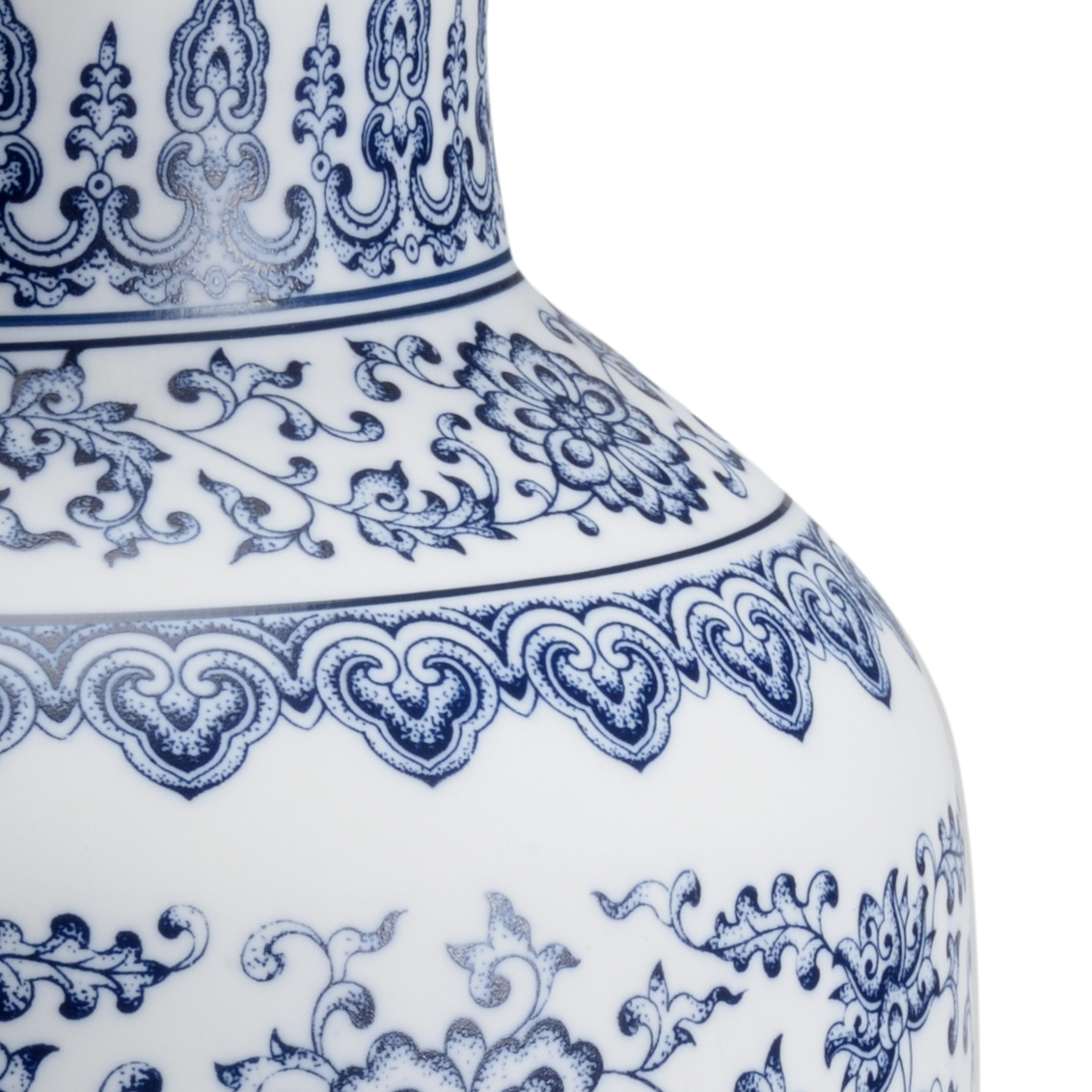 Chelsea House - Kofun Vase in White/Blue/Matte