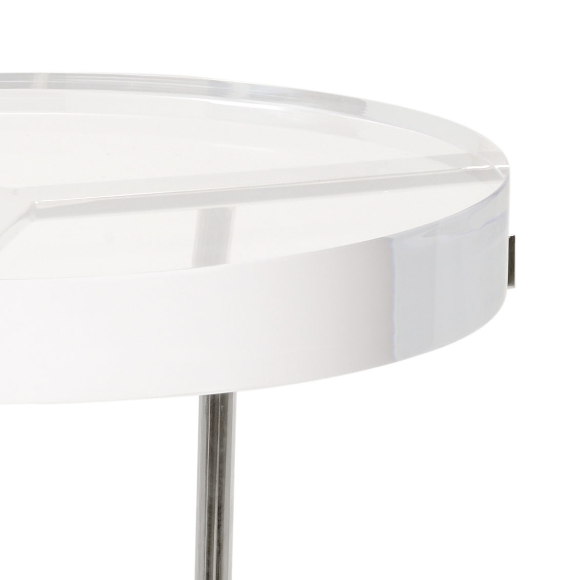 Chelsea House - Ragsdale Acrylic Side Table in Clear/Polished Nickel