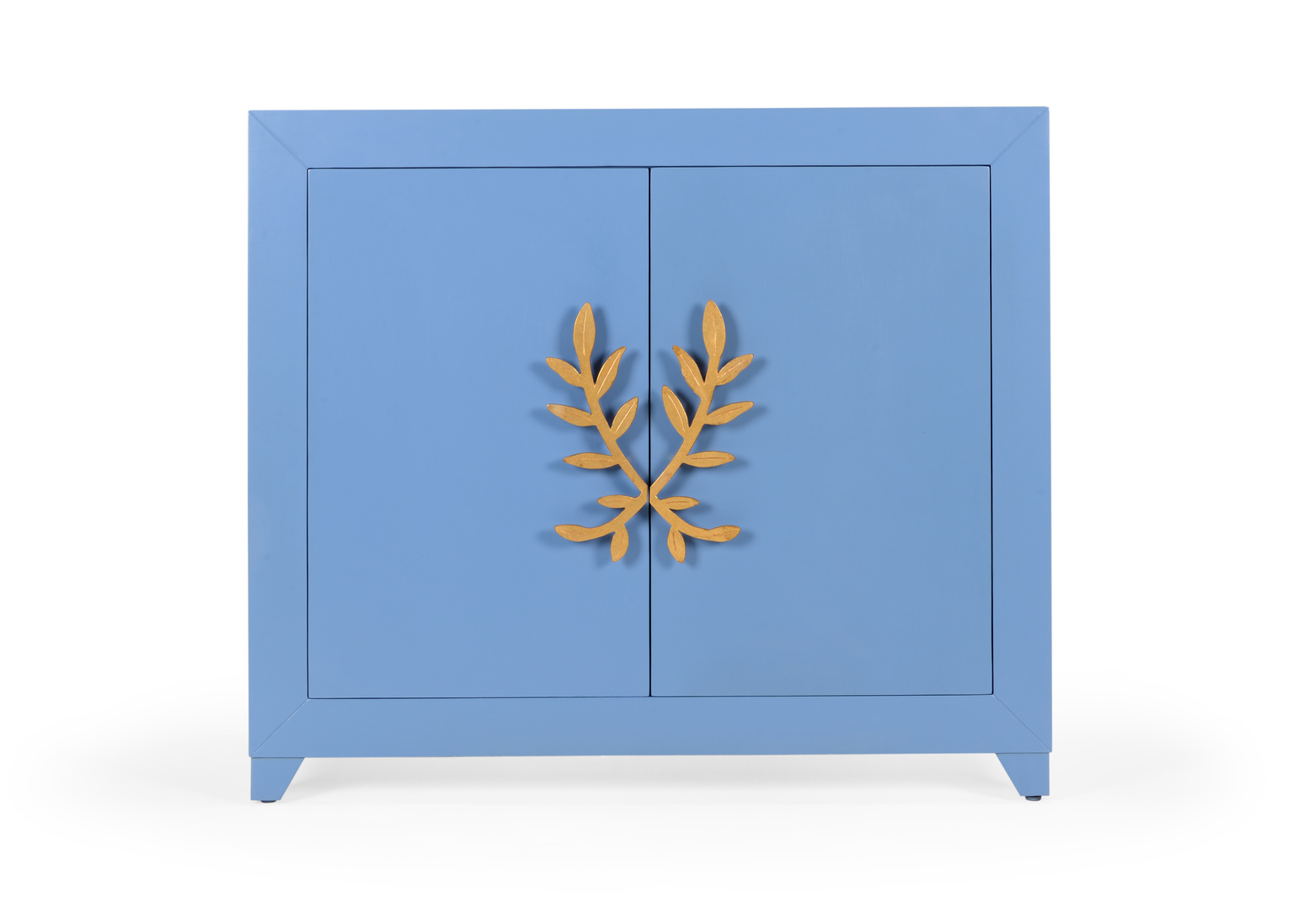 Chelsea House - Longleaf Door Cabinet in Cornflower Blue/Gold Leaf