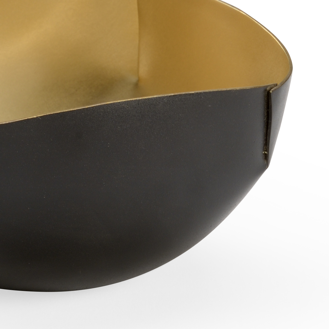 Chelsea House - Square Double Edge Bowl in Matte Black/Gold