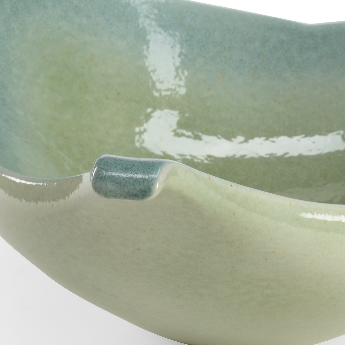 Chelsea House - Riviera Tri Handle Bowl in Light Green/Teal