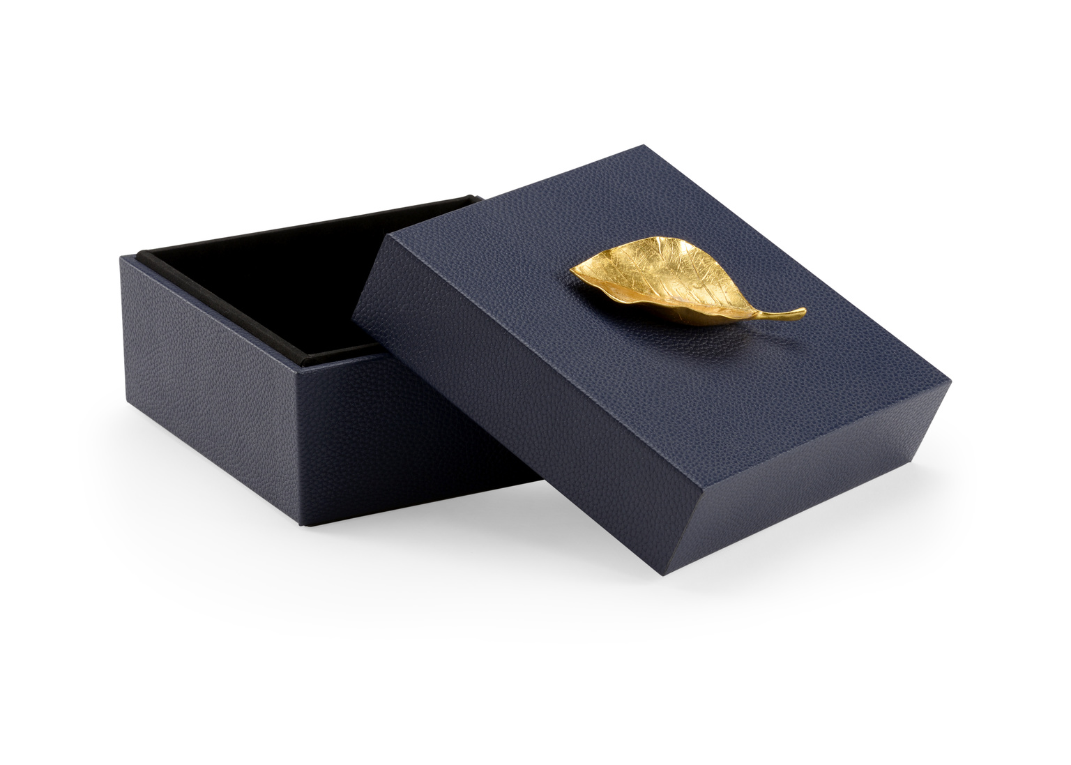 Chelsea House - Leaf Box in Navy/Metallic Gold