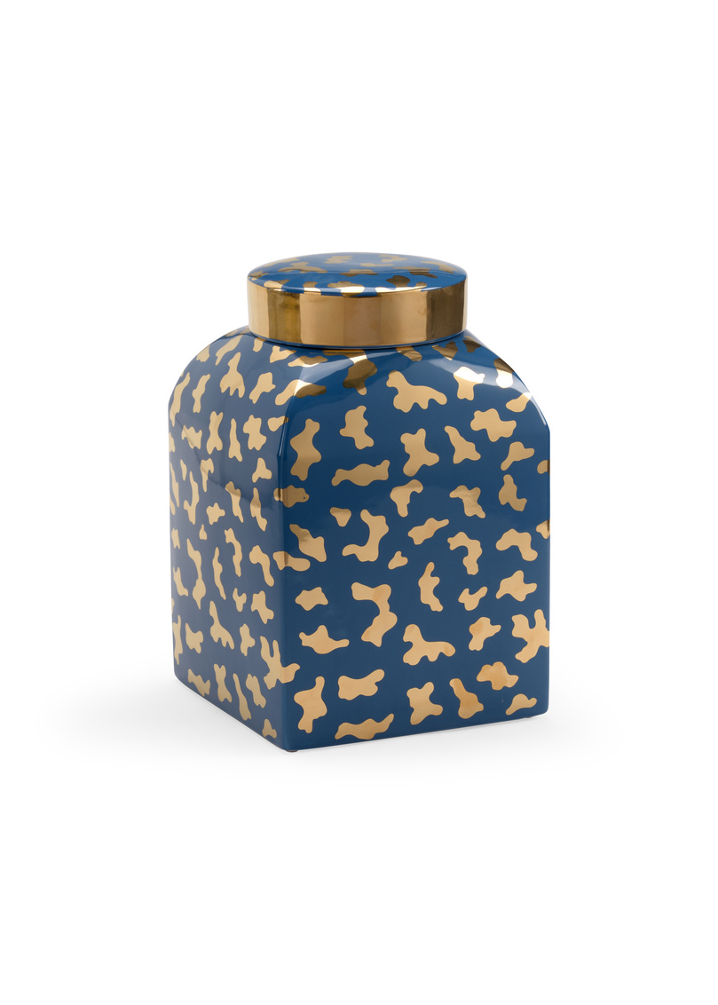 Chelsea House Jungle Ginger Jar - Blue