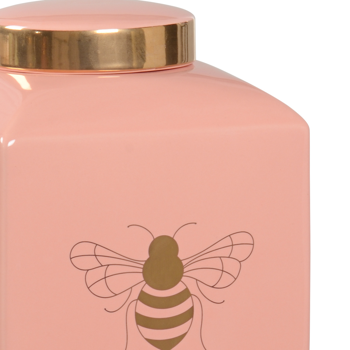 Chelsea House Bee Gracious Ginger Jar - Coral