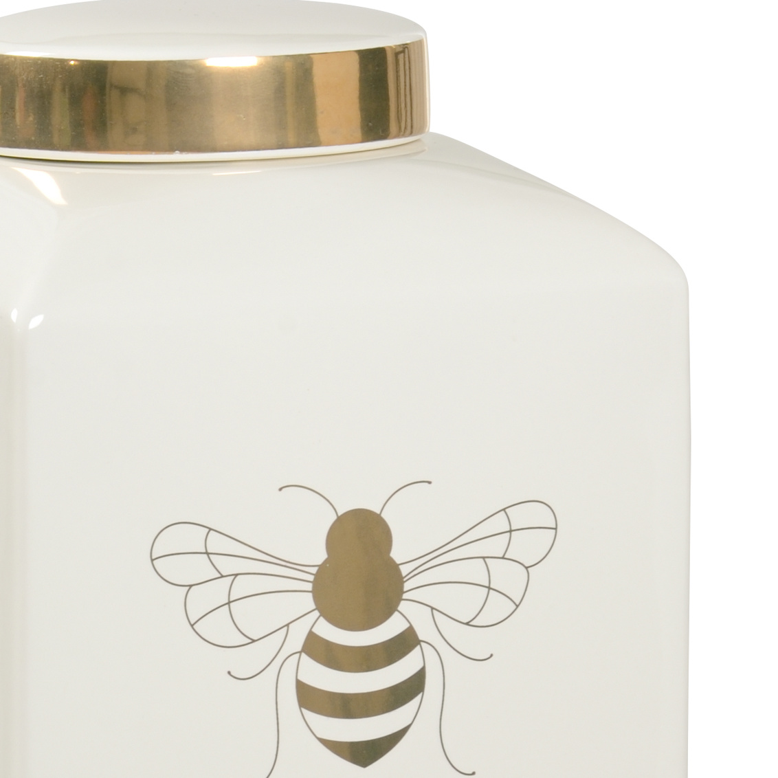 Chelsea House Bee Gracious Ginger Jar - White