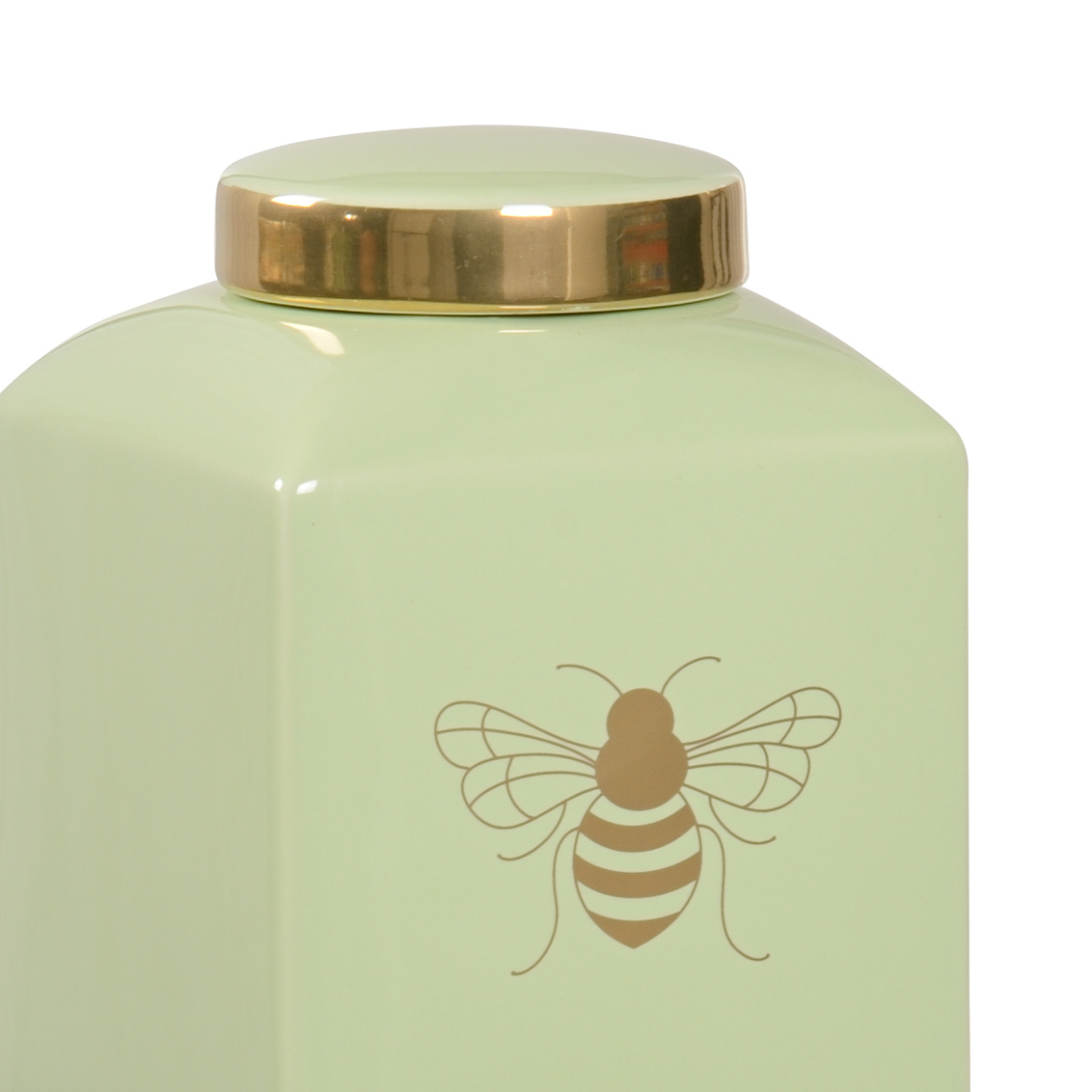 Chelsea House Bee Kind Ginger Jar - Pistachio