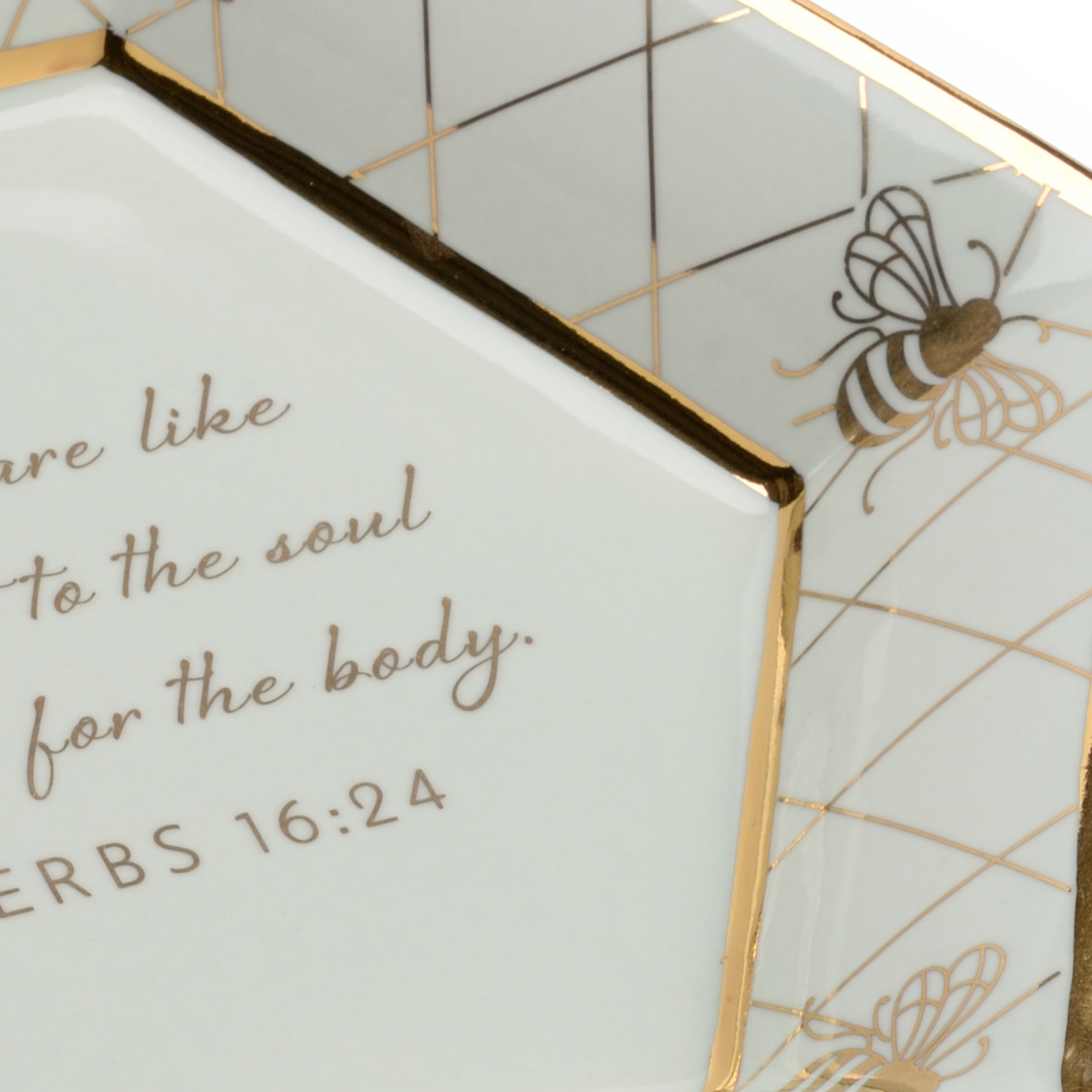 Chelsea House Honeycomb Bee Verse Plate - Frostworks