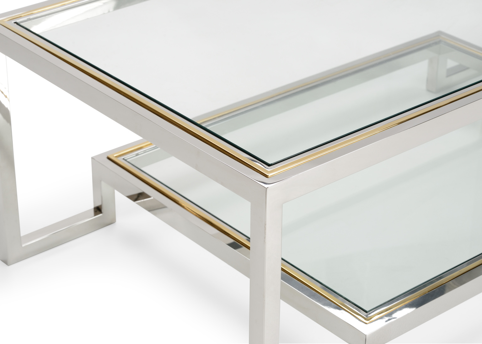 Chelsea House - Dancer Cocktail Table in Polished Nickel