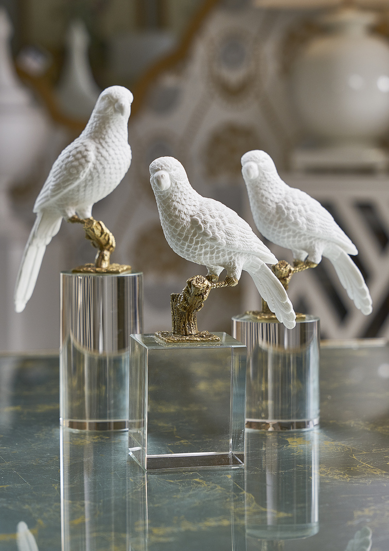 Chelsea House Parrot On Crystal - Square, Small