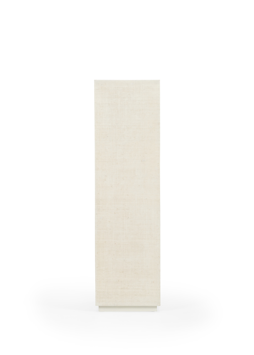 Chelsea House - Raffia Small Pedestal in White Lacquer