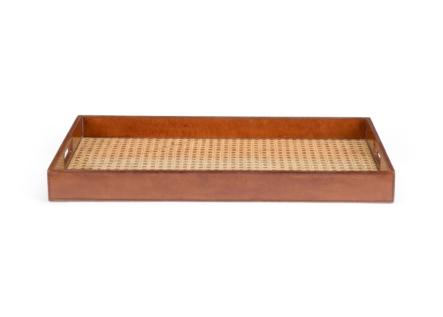 Chelsea House - Leather Tray in Clear/Natural/Cognac