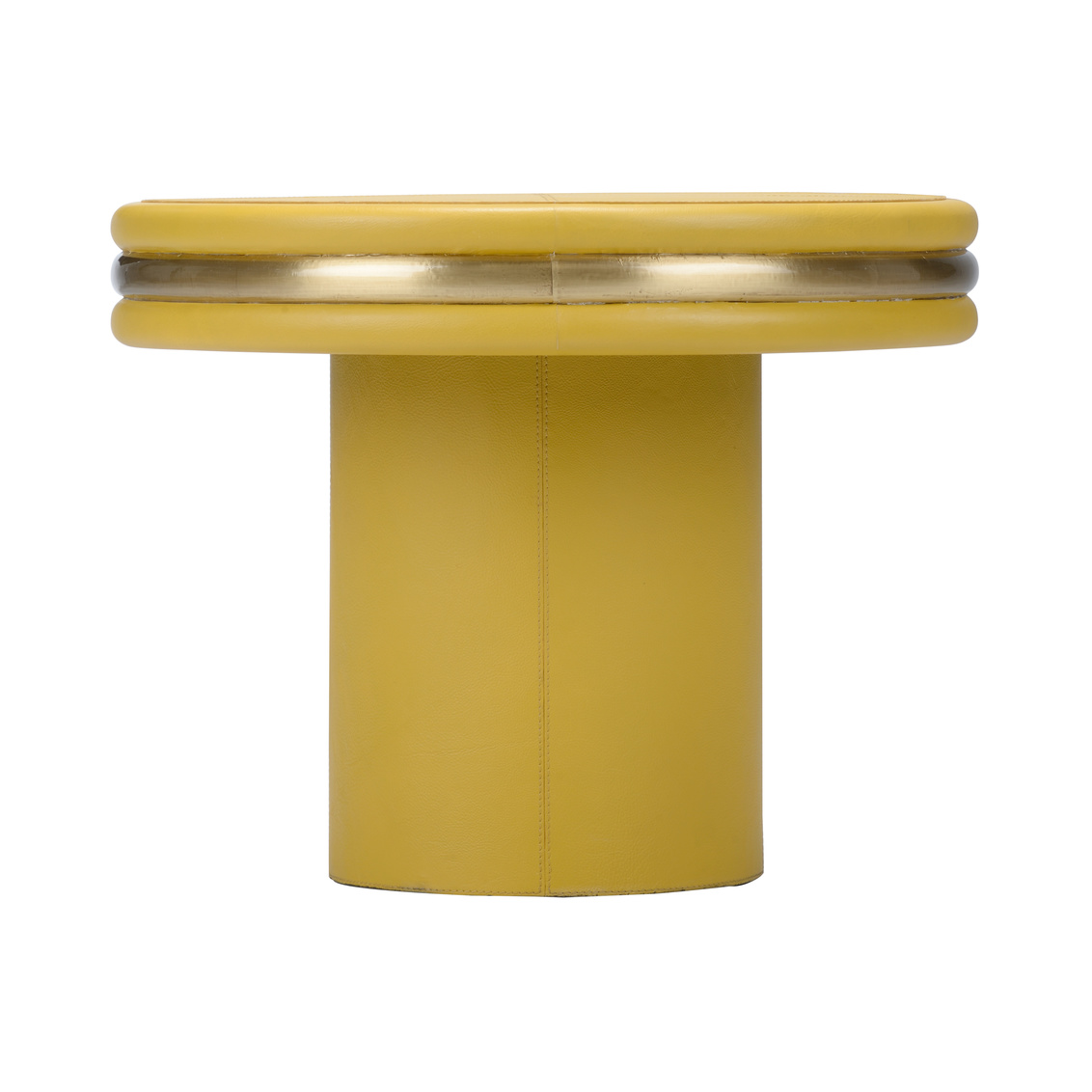 Chelsea House - Edison Coffee Table in Mustard/Hand Finished, Leather